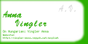 anna vingler business card